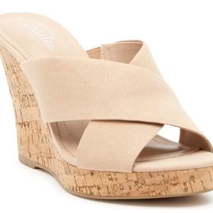 Charles by Charles David Nude Latrice Wedge Sandals 🤩